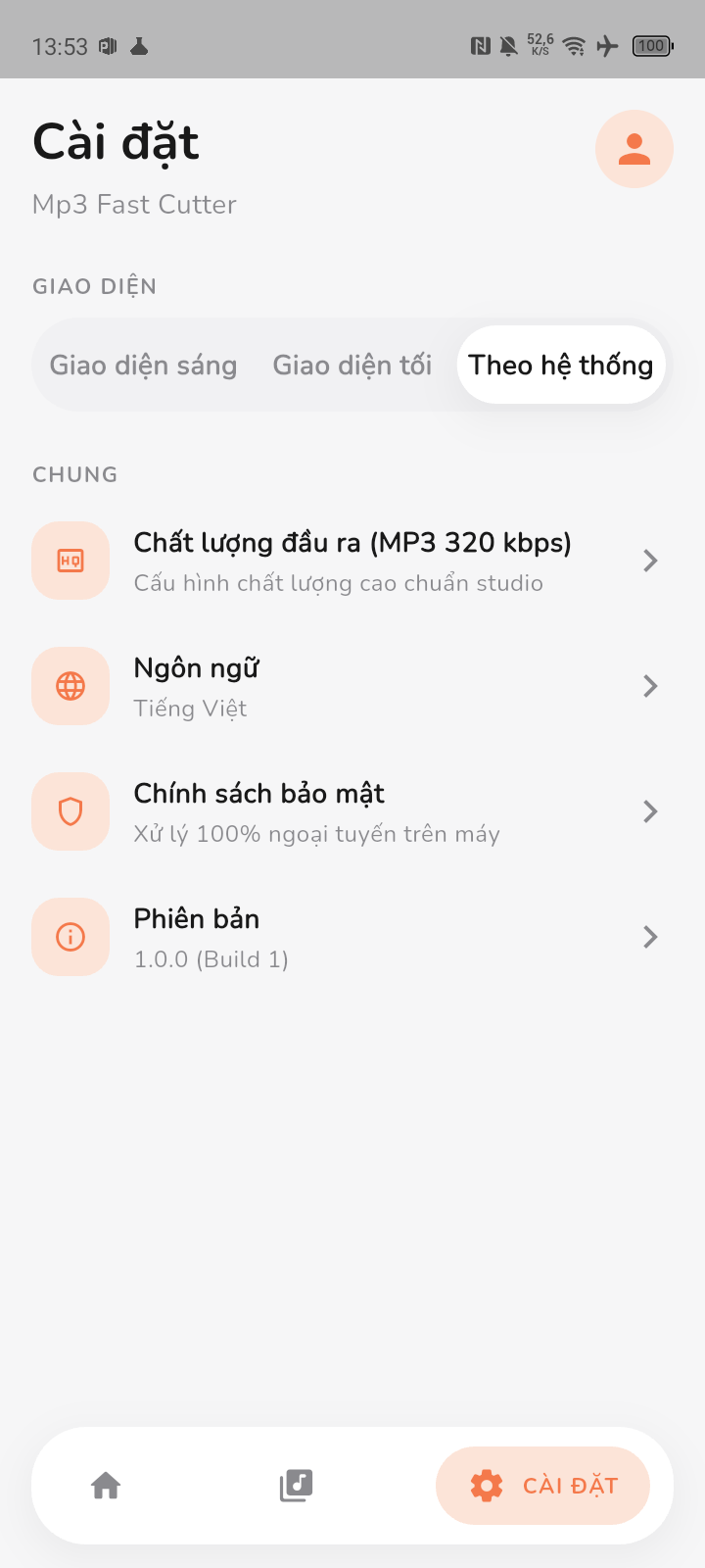 Màn hình Cài đặt
